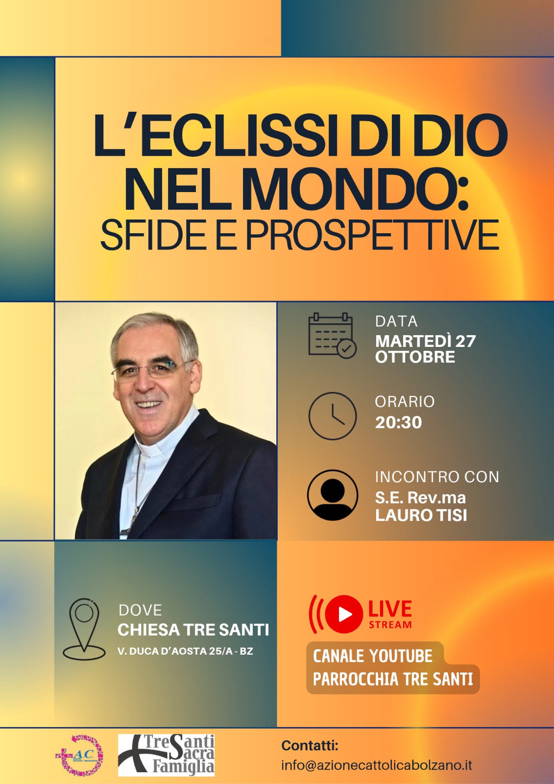 incontro di martedì 27 ottobre alle ore 20:30